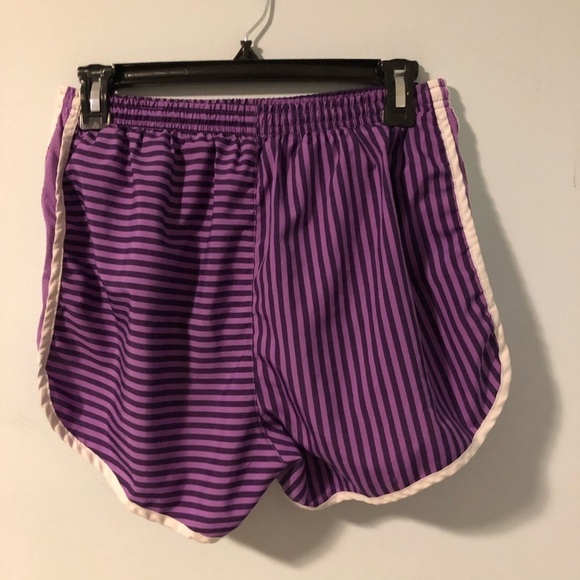 Nike Dri-Fit Purple Striped Athletic Shorts Size Medium - Picture 2 of 6
